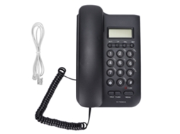 Aetheria telefone com Fio Semi Hands Free com Identificador de Chamadas Montável na Parede Sem Bateria Preto