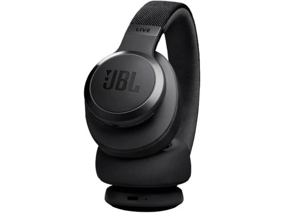 Auscultadores Sem Fio Bluetooth JBL Noise Cancelling  Live 770NC (Over Ear - Microfone - Noise Cancelling - Preto)