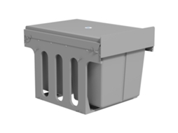 Balde De Lixo Embutido Com 3 Recipientes Removíveis Capacidade Total 31l (15l+8lx2) 48x34,3x35,1 Cm Cinzento Claro