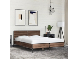 Vidaxl Estrutura De Cama 135x190cm Derivados Madeira/metal