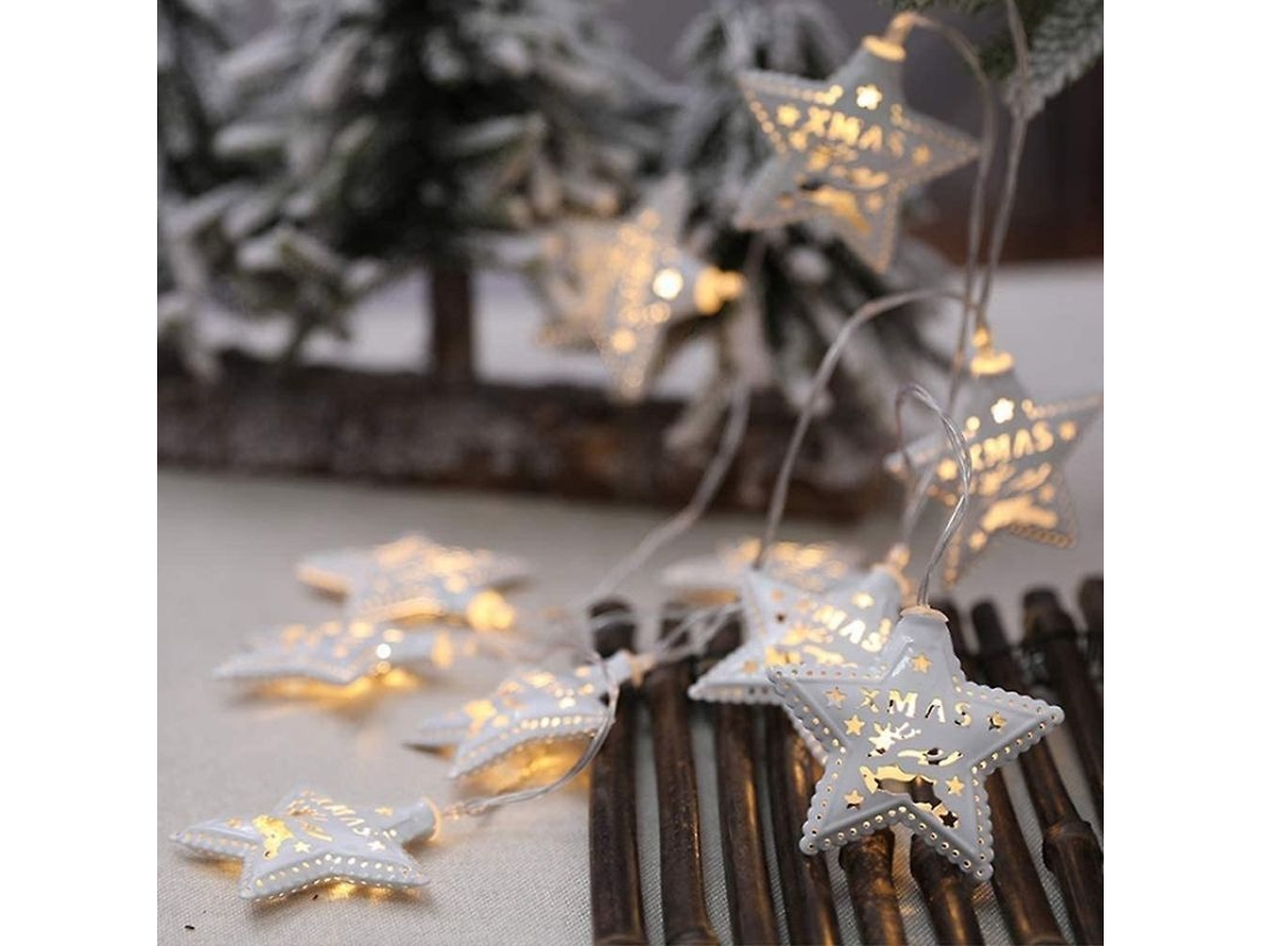 10 Lâmpadas Pequenas Cortina De Luzes Led, Cadeia De Luzes Exterior, Decoração De Natal