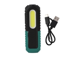 2026 lanterna de Trabajo Manual Cob Led Recargable Usb Ip54 Base Giratoria Gancho para Reparación de Coches, Hogar Y Emergencias Verde