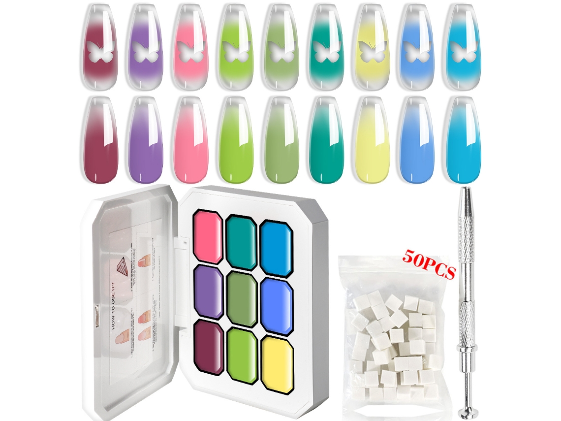 Conjunto De Esmaltes Com Efeito Degradê Esfumadozh715-4