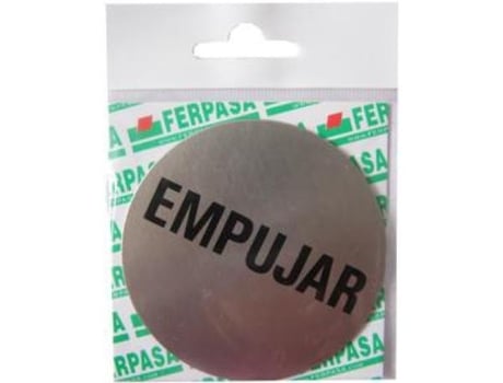Placa empujar aluminio adhesivo redondo 75mm