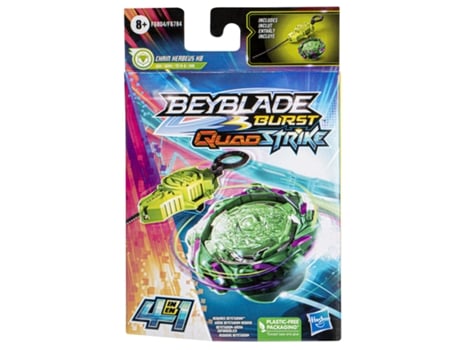 Pião BEYBLADE Burst Quadstrike Chain Kerbeus K8 Kit Inicial (Idade Mínima Recomendada: 8 anos)