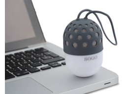 Mini Coluna Bluetooth SOGO ALT-SS-8245-CZ (Cinza - 3.7 V - Alcance: até 10 m)