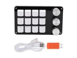 Keypad Mini Personalizado 12 Teclas 3 Botões Blue Switch Hot Swappable Programável Macro para Jogos