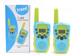 Conjunto de 2 Walkie talkies a Pilha para Crianças, com 22 Canais, Rádio Bidirecional, Alcance de 3 Km, Brinquedo de 3 a 12 Anos AQUAFORGE