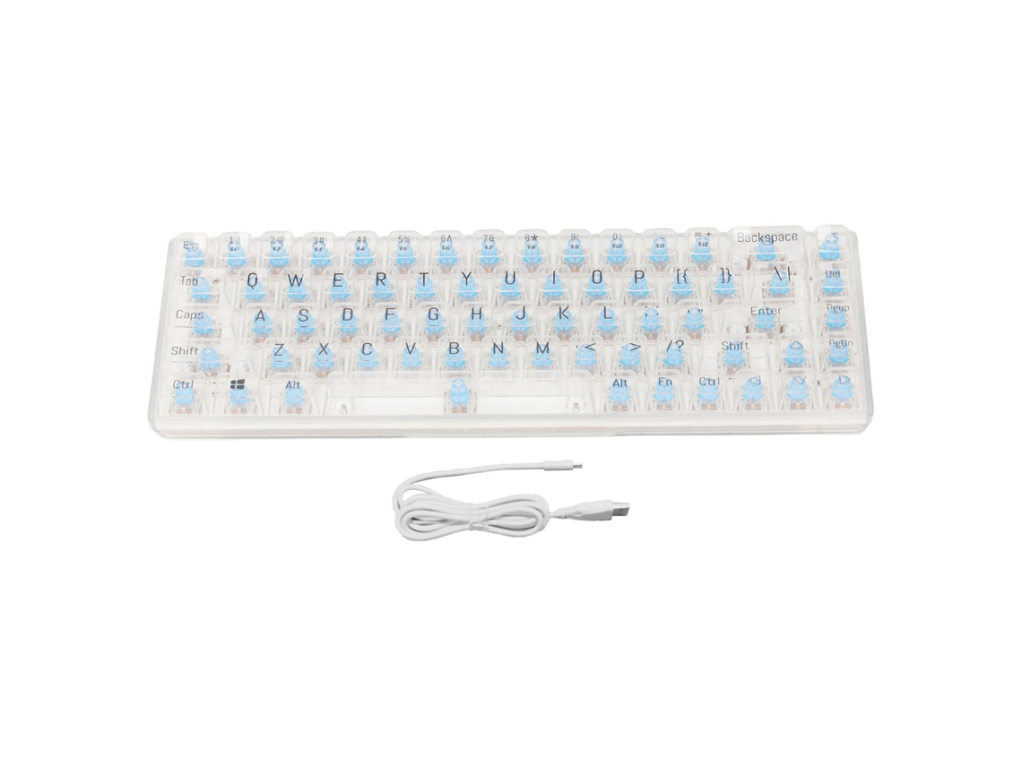 Teclado Mecânico com 68 Teclas e Interruptores Azuis LAXISCREED