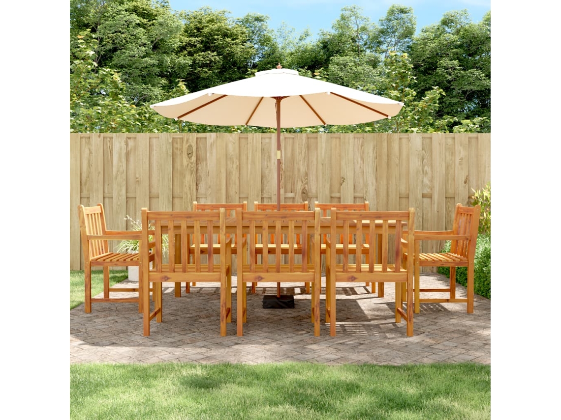 Vidaxl Cadeiras De Jardim 8 Pcs 56x55,5x90 Cm Madeira De Acácia Maciça