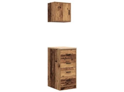Garage Cabinet, Garage Cabinets Vidaxl Marrom Madeira Processada (40 X 51 X 85 Cm)