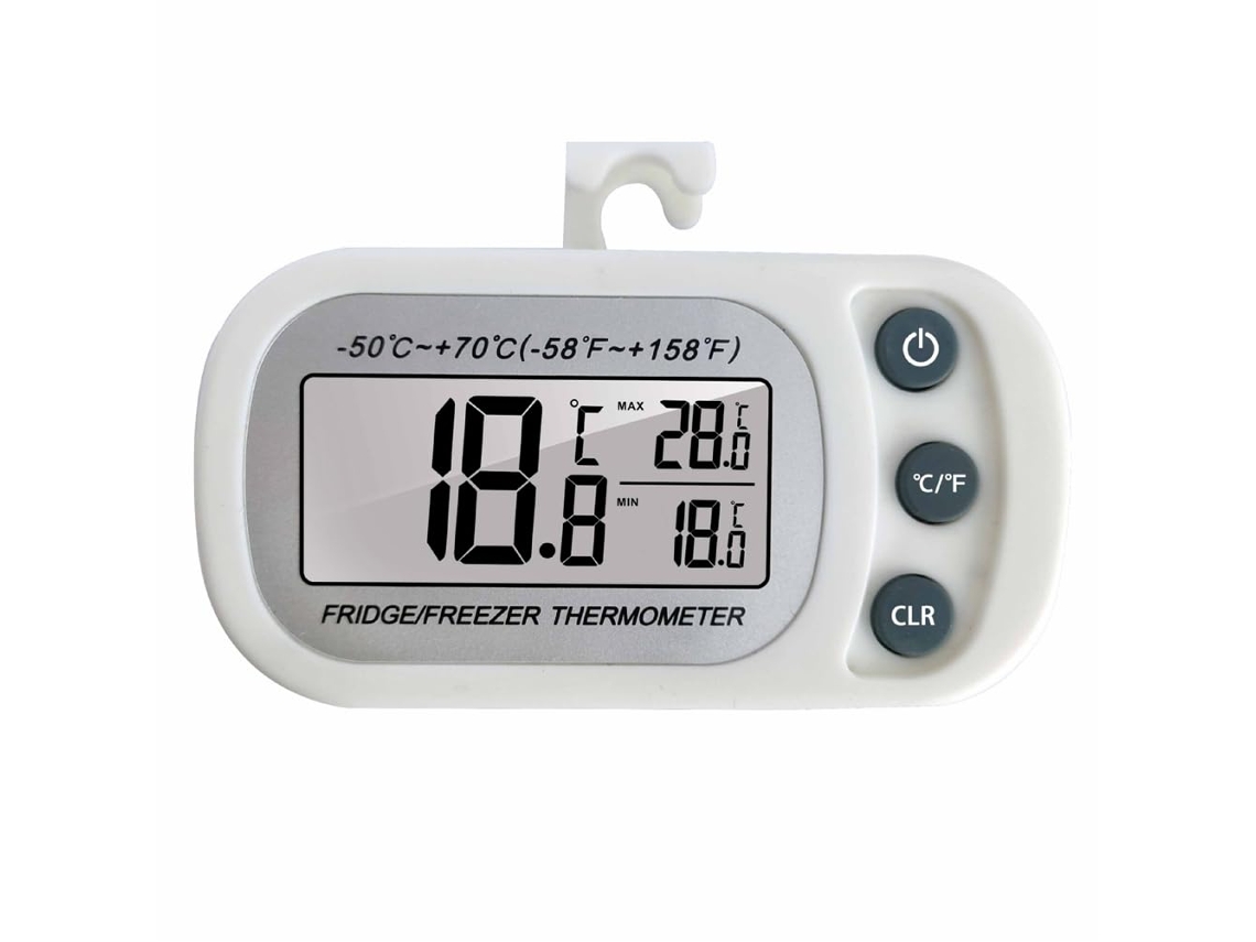 Termômetro Digital Para Freezer, Com Registro De Máximas E Mínimas, À Prova D Água, Para Geladeira, Com Visor Lcd Grande
