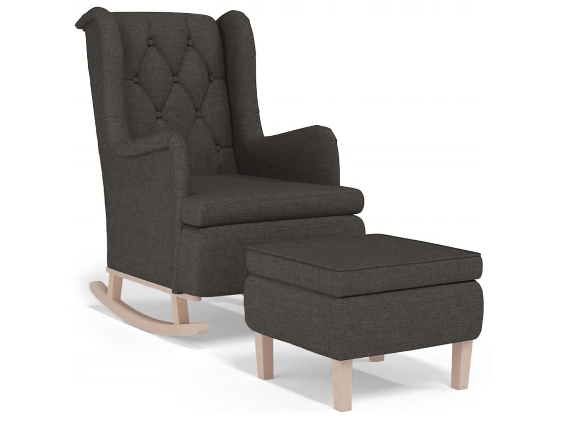 Armchair With Stool, Armchairs With Stools Vidaxl Cinzeto Tecido