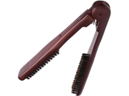 Escova De Cabelo Madeira Com Presilha E Cerdas Naturais Antiestáticas, Ferramenta De Penteado Para Salões Profissionais