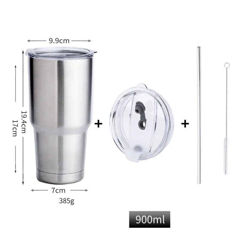 Caneca de Café Antiescaldante a Vácuo em Aço Inoxidável 304 , Adequada para Chá Ou Café. MDUG (900 Ml)