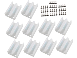 Portas De Chuveiro E Guias Deslizantes Sewacc, Design Em Vidro, 10 Peças, Plástico Branco, Antiderrapantes, Para