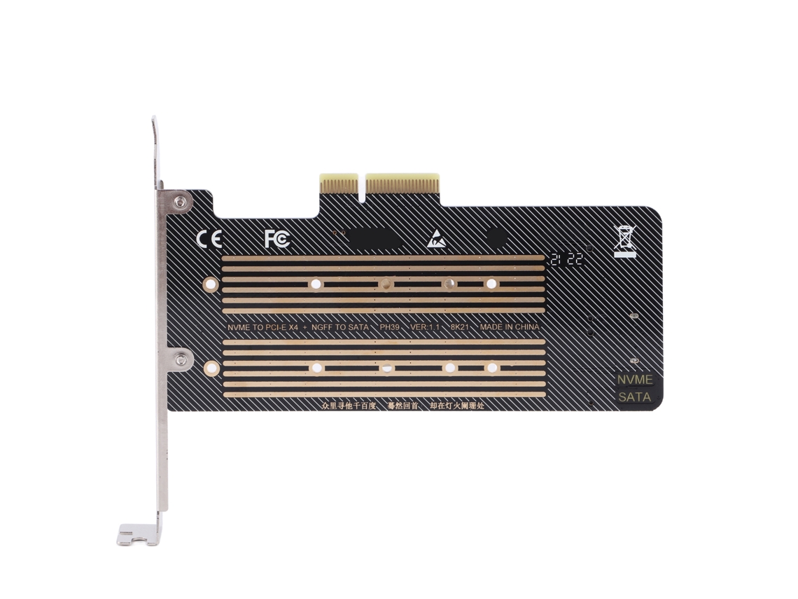 2 Portas Ngff M.2 B M Key Para Placa Adaptadora Pci‑e 4x 3.0 Ssd Para Pci Express