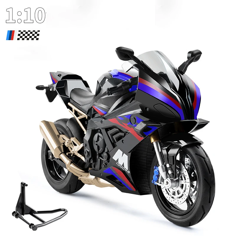 (preto) Modelo De Motocicleta Colecionável Em Liga Metálica Fundida, Escala 1:10