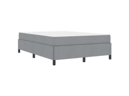 Cama Box Com Colchão Vidaxl Cinzento-claro Tecido (160x200 Cm)