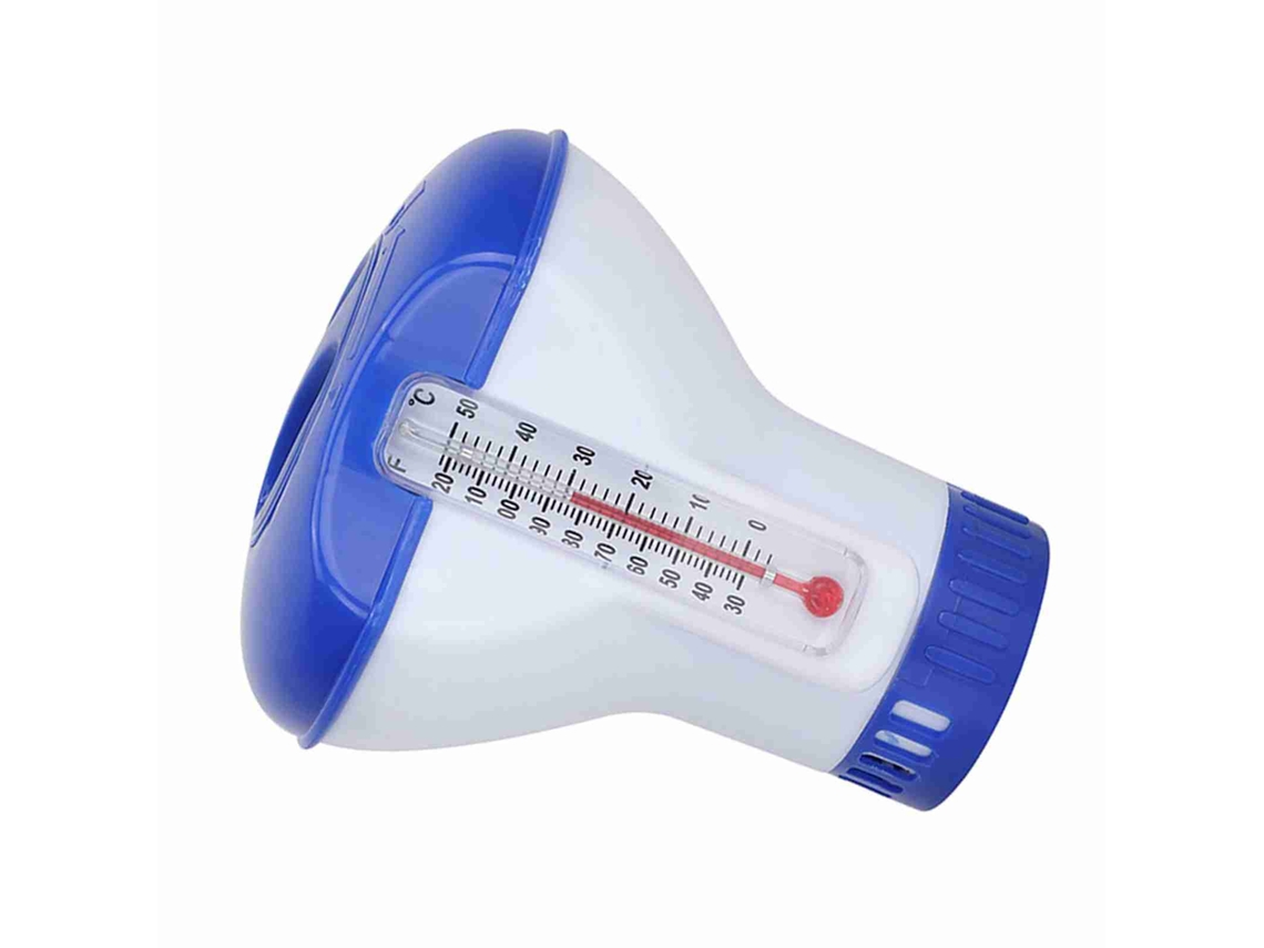 Dispenser De Cloro Com Termômetro Para Piscina Flutuante Com Apoios De Comprimidos