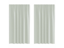 Cortinas de Voile com Bolsos para Varão 2 Pcs Cinzento claro MAISON EXCLUSIVE