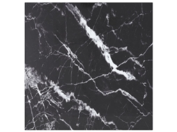 Tampo Mesa 70x70 Cm 6 Mm Vidro Temperado Design Mãrmore Preto DKD HOME DECOR