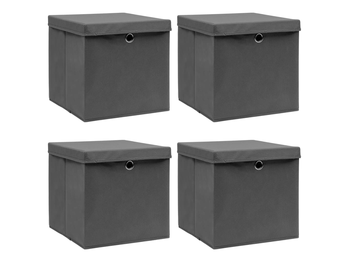 Storage Box, Storage Boxes Vidaxl Cinzeto Tecido (n/a)