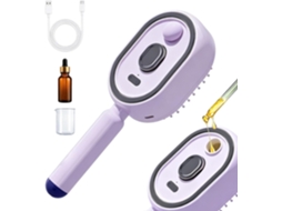 Escova De Cabelo A Vapor Pente Portátil Recarregável Com Almofada Ar E Luz Vermelha Elétrica Sem Fio Antifrizz Spray
