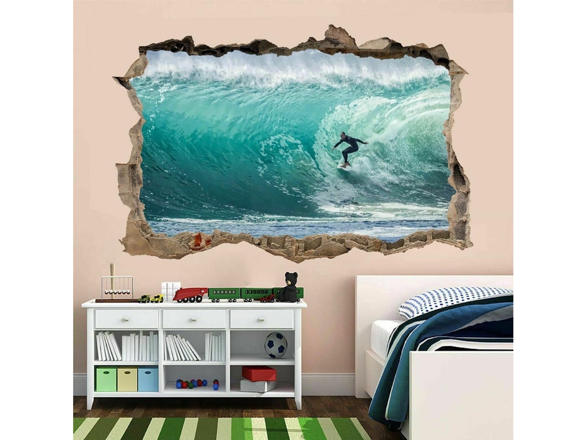 Adesivos De Parede Com Tema De Surfe, Esportes Aquáticos, Para Decoração De Quarto Infantil Ou Berçário.
