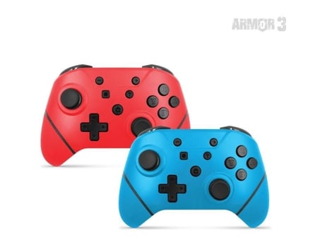 Pacote De Controle Sem Fio Armor3 Nuchamp Para Nintendo Switch (azul, Vermelho) (2em1)