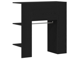 Conjunto 1 Guarda-roupa Moderno Vidaxl Preto Derivados De Madeira (97,5 X 37 X 99 Cm)