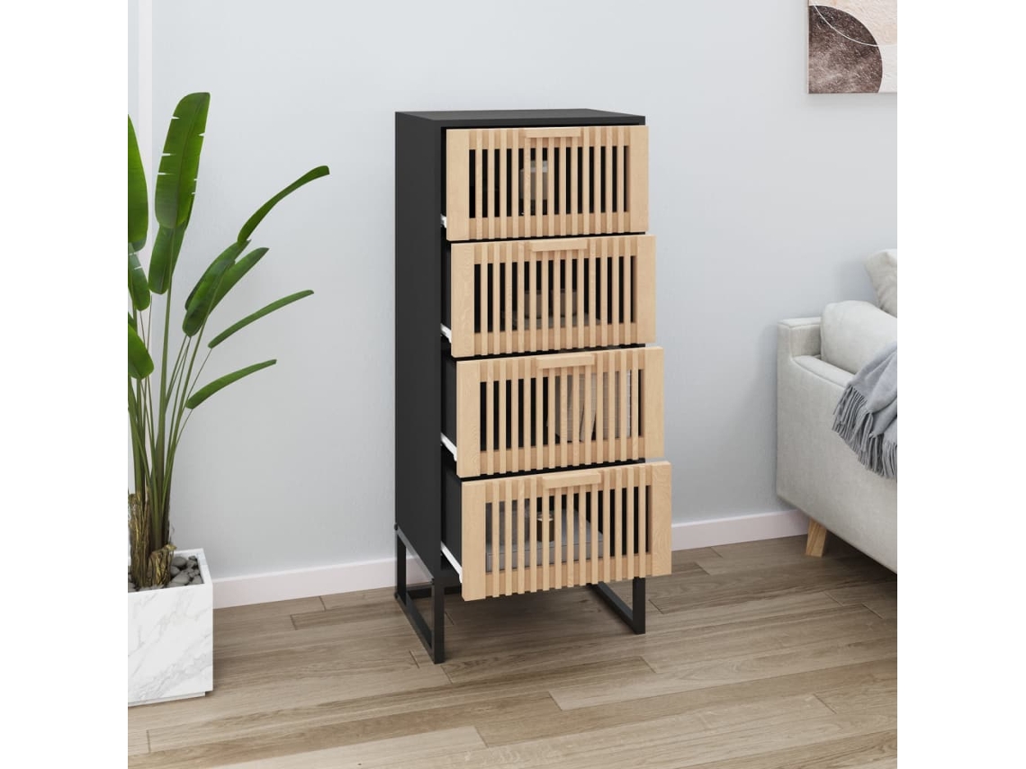 Aparador Alto 40x30x95 Derivados de Madera Negra