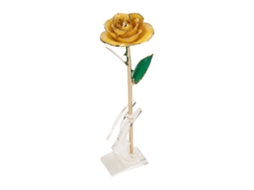 Rosa Real Dourada 24k Base Decoração Casamento Aniversário