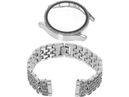 Pulseira E Caixa De Relógio Com Diamantes, Metal Decorativa Strass,