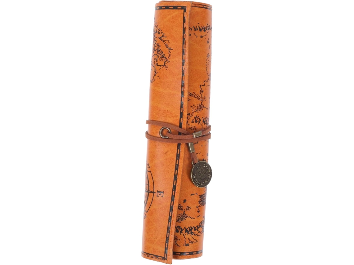 Estojo De Lápis Enrolável De Grande Capacidade, Bolsa Organizadora Vintage E Prática Para Armazenamento De Materiais.