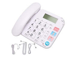 Telefone Fixo Mali com Botões Grandes e Display Lcd