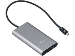 Adaptador I-TEC TB3DUAL4KHDMI (HDMI-HDMI - Cinzento)