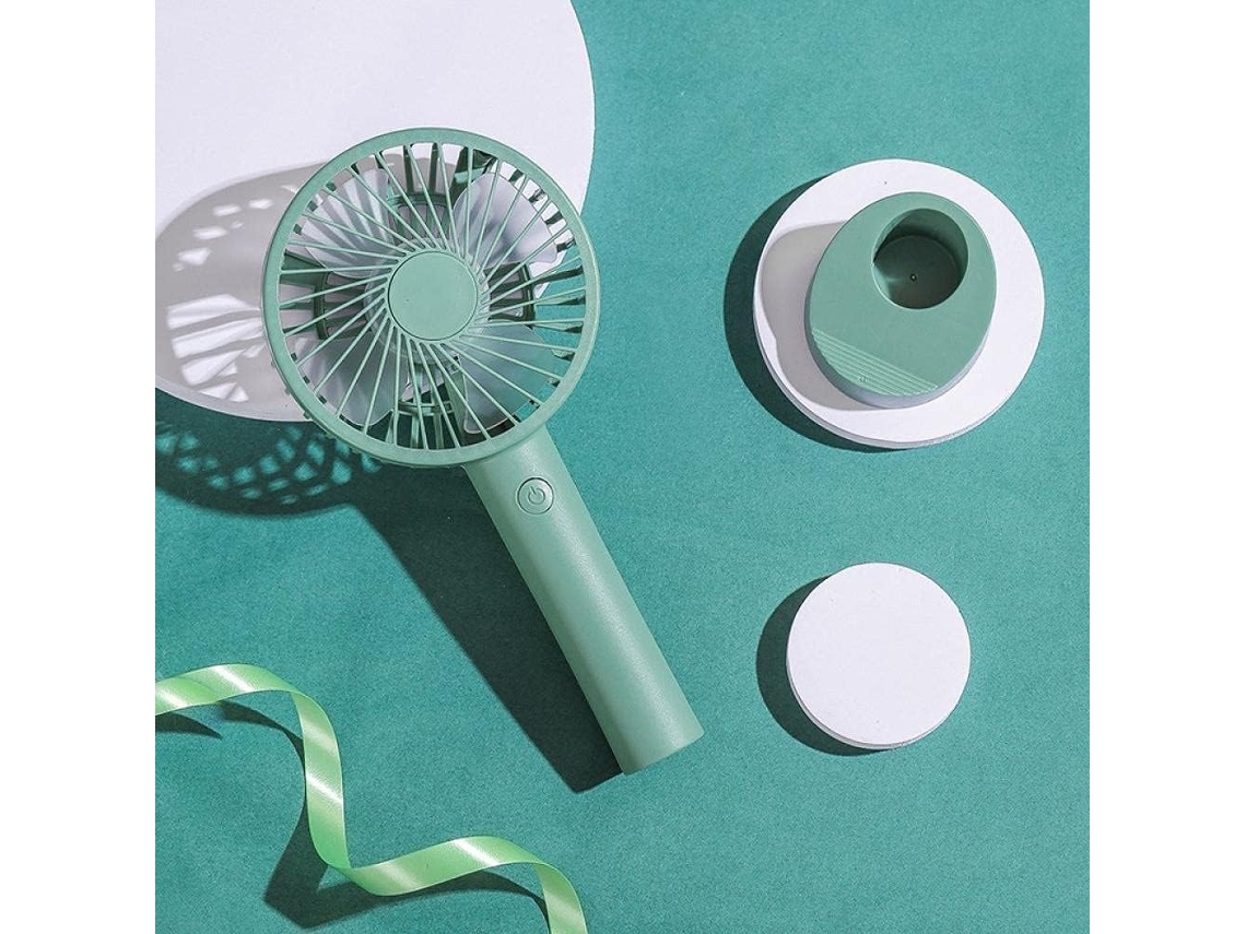 Ventilador de Verão Recarregável Usb, Dobrável, Silencioso, para Viagens, Casa e Escritório, Verde BRILVIBERA