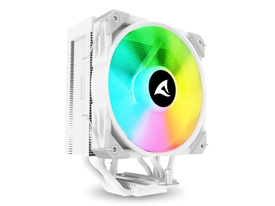 A50 Dissipador De Processador Rgb Branco Ventoinha 12cm Tdp 230w Intel Amd Sharkoon