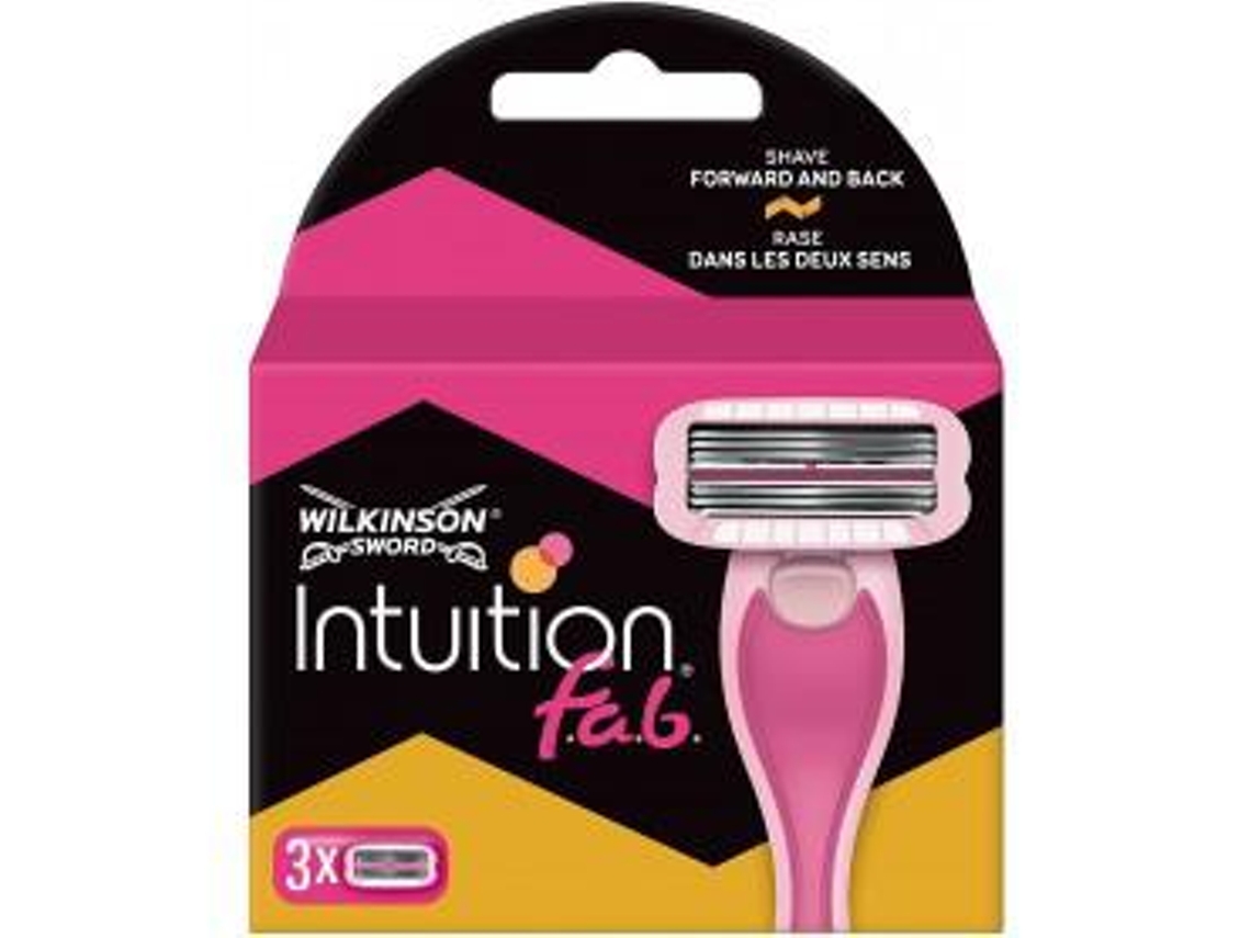 Pack 3 Unidades Wilkinson Intuition F.A.B Cuchillas de Afeitar para Mujer