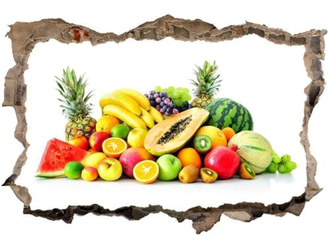 Gougeltd Adesivos Muraux Frutas Légumes Autocollants Mural 3d Look Para Chambre Enfant Decoração Murale 80x120cm
