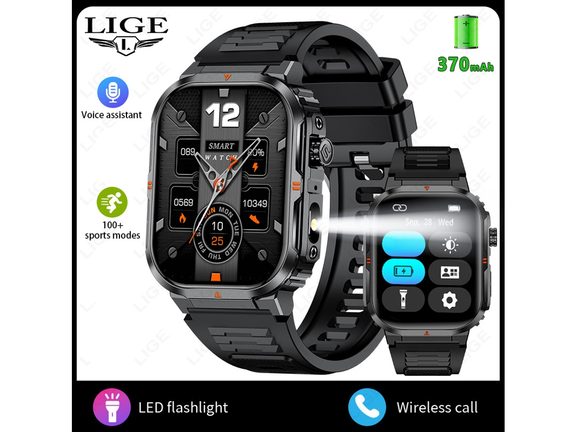 (preto) Smartwatch Com Chamadas Bluetooth Multifuncionais E Monitoramento De Saúde