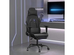 Vidaxl Cadeira Gaming Massagens C/ Apoio Pés Couro Artif. Preto