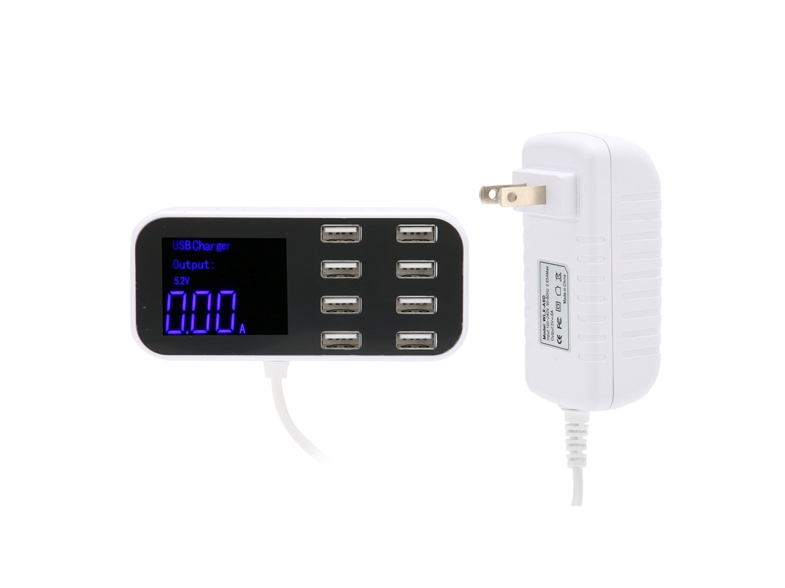 Carregador Usb LAXISCREED 8 Portas Qc3.0 com Display