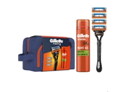 Coffret Máquina de Barbear Fusion5 com 4 Recargas e Gel Barbear GILLETTE emb. 1 un