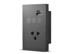 Um Interruptor De Parede Inteligente Wifi 2 Em 1 E Tomada, Que Suporta Conexão Wifi De 2,4 Ghz E Alimentação Usb Type-c.
