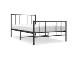 Estrutura de Cama com Cabeceira e Pés Metal Preto MAISON EXCLUSIVE 107x203 cm
