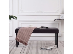 Vidaxl Banco 106 Cm Couro Artificial Castanho