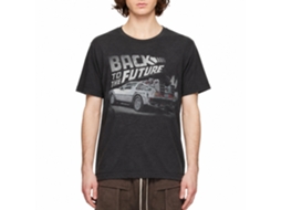 Camiseta Rockinstone Back To The Future Movie Faded Bttf Heather Black Adult Tamanho:s