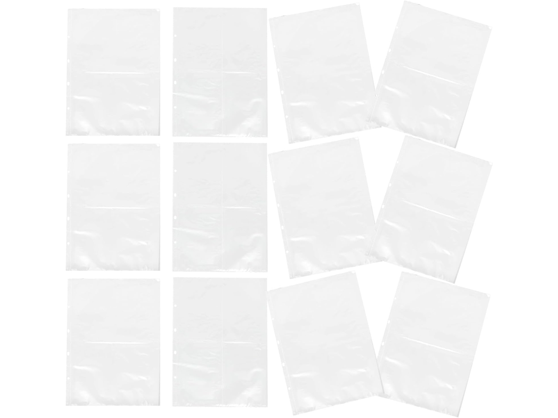 Protetores De Folhas Para Fichário, Sacos Transparentes, 20 Folhas, A3, A4, A5, Ao Resistente Organizador de Documentos